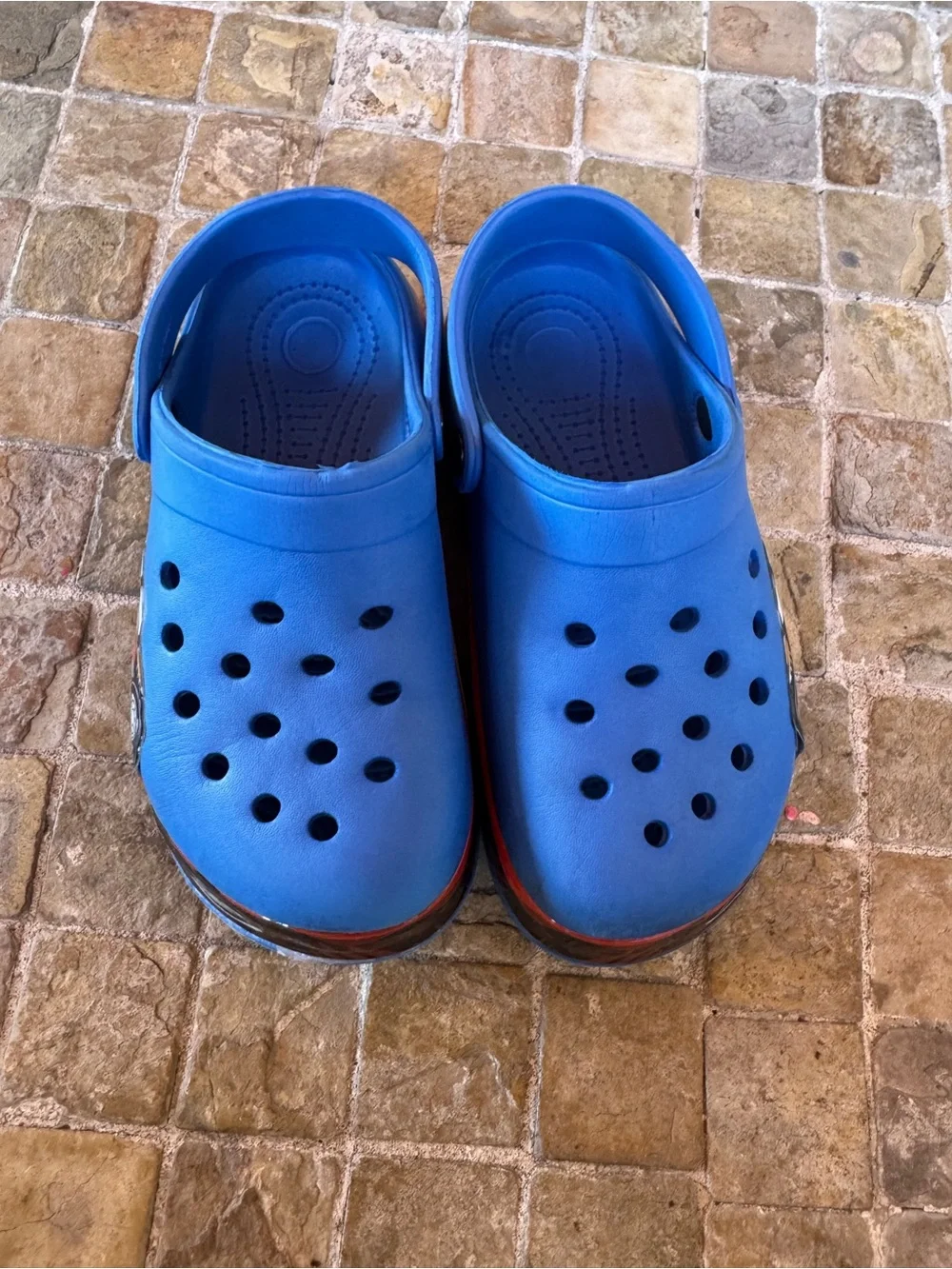 Kids Blue Slip-On Clogs with light